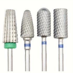 Resim 1 adet Karbür Tungsten Tırnak Matkap Ucu Döner Freze Tırnak Kesici Uçlar Elektrikli Matkap Makinesi Manikür Pedikür Araçları için 
