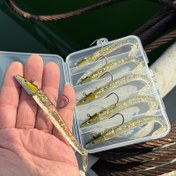 Resim Uzun Mesafe Atma İçin 5 Adet Per Kutusu T-Tail Yemleri, 12Cm/4.72In Ve 22G/0.71Oz Ağırlığındaki Yumuşak Kurşun Balık, Deniz Ve Tatlı Su Balıkçılığı İçin Uygun, Bass, Kırmızı Balık, Somon, Alabalık, Sazan, Kuzey Levreği Ve Alabalık İmitasyonu Yapar. 
