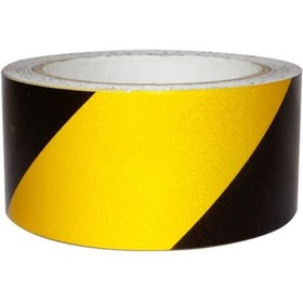 Resim Sarı - Siyah Reflektif Bant, Reflektif Şerit 5 Cm X 10 M (534231413) 