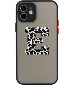 Resim butikcase Iphone 11 Lüx Kamera Lens Korumalı E Harfi Desenli Siyah Telefon Kılıfı 