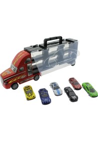 Resim Taşınabilir Die Cast Metal Araçlı Kamyon 