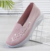 Resim Yazlık Kadın Ayakkabıları Loafer'lar Hafif Yürüyüş Nefes Alabilen Yazlık Rahat Günlük Ayakkabılar Ratetime Pembe 