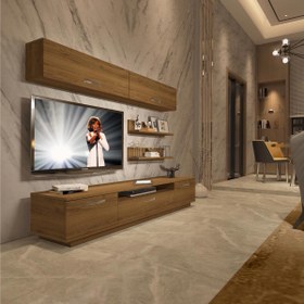 Resim Decoraktiv Trendstyle 5 Mdf Tv Ünitesi Tv Sehpası - Naturel Pera 