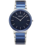 Resim Obaku Denmark V292gxhlsk Quartz Çelik Lacivert Safir Cam 40 Mm Erkek Kol Saati Lacivert 