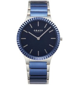 Resim Obaku Denmark V292gxhlsk Quartz Çelik Lacivert Safir Cam 40 Mm Erkek Kol Saati Lacivert 