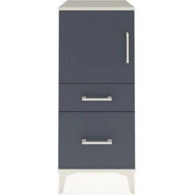 Resim Dienni Hyperion Komodin 2 Raflı 2 Çekmeceli Tek Kapaklı 44X44X106 Aytaşı-Antrasit 