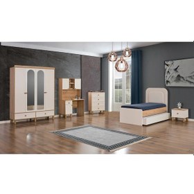 Resim Dardason Bohem 4 Kapılı Yavrulu Karyola Genç Odası Takımı Meşe 