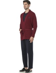 Resim Pierre Cardin Erkek Çeyizlik Triko Ropdöşambır Ve Pijama 5'li Set Takım Bordo 