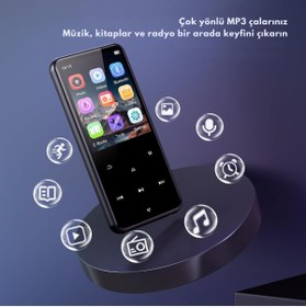 Resim AGPTEK 64 GB MP3 Çalar, Bluetooth 5.3, HiFi Ses, FM Radyo, 2,4 inç Ekran 