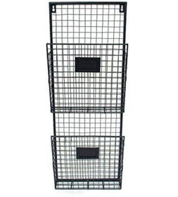 Resim GO DEKOR Tel Kafes 2 Gözlü Duvar Dergilik Ve Gazetelik Ünitesi - 60x35 