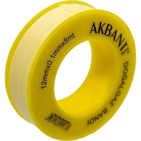 Resim Akbant 505306 Sarı Doğalgaz Teflon Bant (Gazlar Için) 12Mm X 8Mt (553623049) 