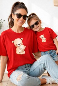 Resim genosha Anne Kız 100% Pamuk T-shirt Mama Mini Mother Daughter TEKLİ FİYAT 