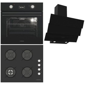 Resim Termikel BO O6555C DB + BH P6194C B + CH S6532C BB Siyah Ankastre Set 