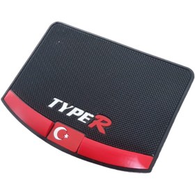 Resim midline Kaydırmaz Silikonlu Ped Araç Göğüs Torpido Ev Ofis Typer Türk Bayrak 17,5 cmx13,5cm midline 