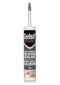 Resim 1 Adet Selsil Silikon Şeffaf 280 Gr - Selsil Yapıştırıcı - Şeffaf Silikon - Slikon 