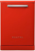 Resim Vestel Bm 5011 3 Programlı 13 Kişilik Retro Bulaşık Makinesi Kırmızı 