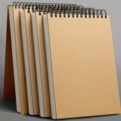 Resim 1 Adet Vintage Sığır Derisi Boyama Defteri, Suluboya Kağıdı, Üst Spiral Bağlama Defteri, 30 Sayfalık 1 Paket, Asit İçermeyen Sanat Defteri, Sanat Boyama Yazı Kağıdı, Yetişkin Başlangıç Sanatçısı Paskalya Hediyesi 