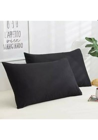 Resim 2 Adet Siyah Yastık Kılıfı 50x70 Siyah 