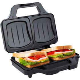 Resim ultratech Sandviç Ekmek Kızartma Makinesi XXL Tost için Elektrikli Kabuk Şekilli Sandviç Makinesi, Yapışmaz 