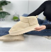 Resim Günlük Kadın Bot Kalın Taban Ultra Mini Süet Bot Kışlık Bootie 400u Ultra Bej 