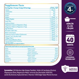 Resim Kiperin %100 Saf ve Doğal Mor & Çoklu Kolajen Peptitleri içeren Lipozomal Teknoloji Diyet Takviyesi (576gr) 