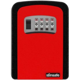 Resim İnsafe Isc803key Şifreli Anahtar Kutusu - Anahtar Dolabı - Kasa - Kırmızı 