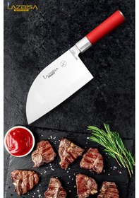 Resim Red Craft Serisi Mutfak Bıçak Almazan Şef Bıçağı Et Ekmek Sebze Salata Şef Bıçağı Hds-43 Kırmızı 