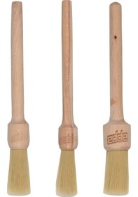 Resim Araba Araç Oto Yıkama At Kılı Detay Fırçası Seti Detailing Fırçası Detaylı Temizlik Fırçası 3'lü Pro 