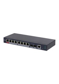 Resim Dahua S4210-8gt-110, 8 Port, Gigabit, Poe 110w, 2 Port Gigabit Uplink, Longe Range 250mt., Cloud Yönetilebilir, Switch 