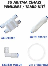Resim Su Arıtma Cihazı Yenileme Tamir Kiti Shutoff Chekvalf Atık Kısıcı 