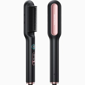 Resim wavytalk 2’si 1 Düzleştirici Fırça, İyonik, Seramik, LED Ekranlı ve Güvenli 