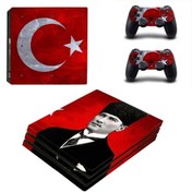 Resim Kt Grup Atatürk ve Türk Bayrağı Playstation 4 Pro Full Sticker Kaplama 