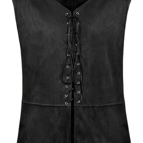 Resim Erkekler İçin Ortaçağ Cadılar Bayramı Korsan Gotik Steampunk Yeleği 