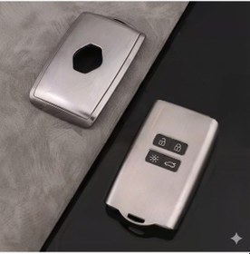 Resim Renault Clio 5 - Megane 4 - Kadjar - Dacia Uyumlu Smart 3 Buton Silikon Oto Anahtar Kumanda Kabı Kılıf Gri 