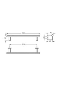 Resim VitrA Diagon A44432 Havluluk 45Cm Krom 