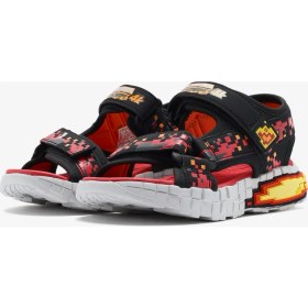 Resim Skechers Megasplash 4K Büyük Erkek Çocuk Siyah/Kirmizi Erkek Çocuk Sandalet 402161L Bkrd 