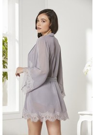 Resim Pierre Cardin 4lü Gecelik Sabahlık Şort Çeyiz Set 7005 Royal 001 