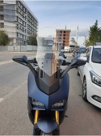 Resim Motocam Yuki Huracan 250 Ön Cam 2022-2026 Model 62cm Şeffaf Renkli 4mm 