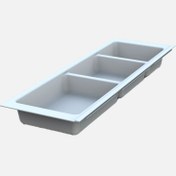 Resim Adilon Kaşıklık 157 mm Üç Bölme Beyaz 