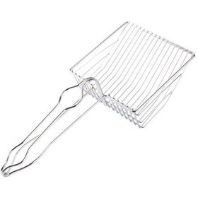 Resim Soulader Kedi Kumu Küreği Paslanmaz Çelik Büyük Delikli Dayanıklı Metal Kedi Dışkı Küreği Evcil Hayvan Malzemeleri 