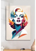 Resim Metal Baskı - Marilyn Monroe Dekoratif Tablo, Canlı, Parlak 