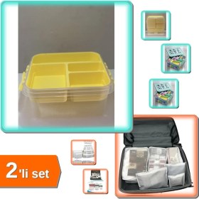 Resim Hereveoyuncak Bölmeli Oyuncak Saklama Kutusu + 6 Parça Çanta Düzenleyici Set - 2li Set N9G5F2 