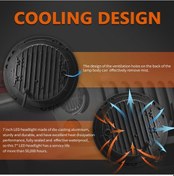 Resim Flybuy Adet 7 Araba Motosiklet Led Far Drl/çevirme Sinyali/kısa/uzun Far Kırmızı A Siyah Siyah 