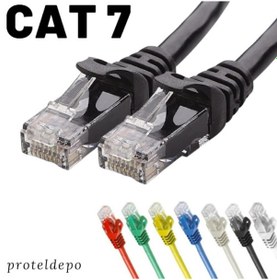 Resim Irenis CAT7 Kablo Ethernet Network İnternet LAN Kablosu, 15 M-Beyaz 5 Adet 