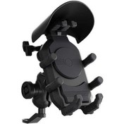 Resim Dancemonkey Wupp Cs-2056b1 Motosiklet Telefon Tutucu, Dikiz Aynası Montaj, Anti-şok Braketi Siyah 
