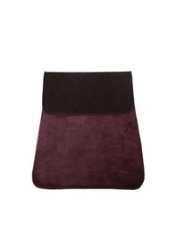 Resim Unicolor Düz Mürdüm 3'lü Banyo Paspası Halısı Seti Kaymaz Deri Ta Mürdüm 