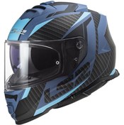 Resim Ls2 Storm Racer Mat Mavi Kask Ls2