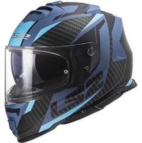 Resim Ls2 Storm Racer Mat Mavi Kask 