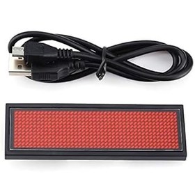 Resim Ausla KIRMIZI LED Yaka Kartı, Kayan Ekran Kartı, İngilizce, Sayılar Ve Sembolleri Destekler, 4 Parlaklıkta, 8 Hız Seviyesi, XP 2000/98 Için 16 Görüntü, Küresel Kullanım 