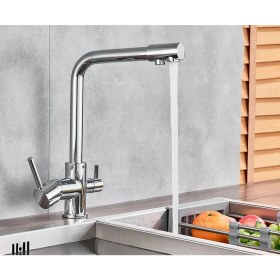 Resim Venita Su Arıtma Cihazı Için 3 Yollu Bataryalı Musluk 